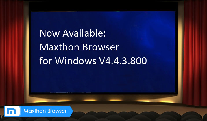 Maxthon Cloud Browser for Windows v4.4.3.800 Beta is now available